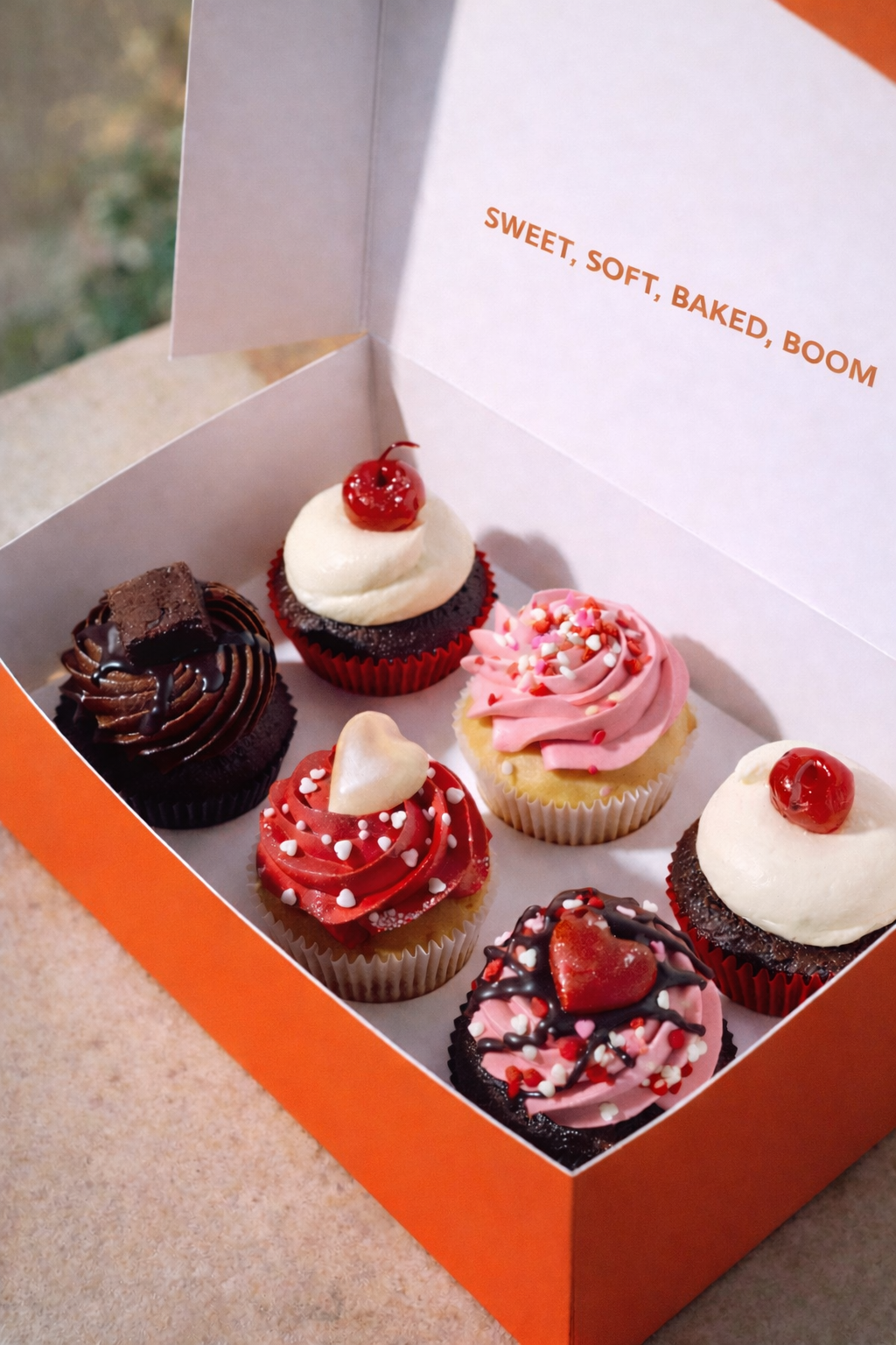 Szezám Valentin Cupcake Box