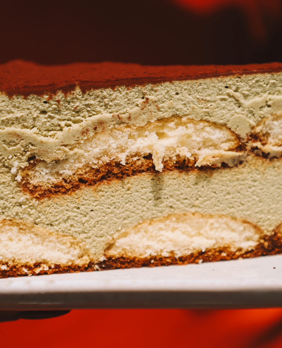 Pisztácia-tiramisu torta